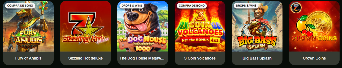 Selección de tragamonedas online y juegos de slots en Cashwin Casino